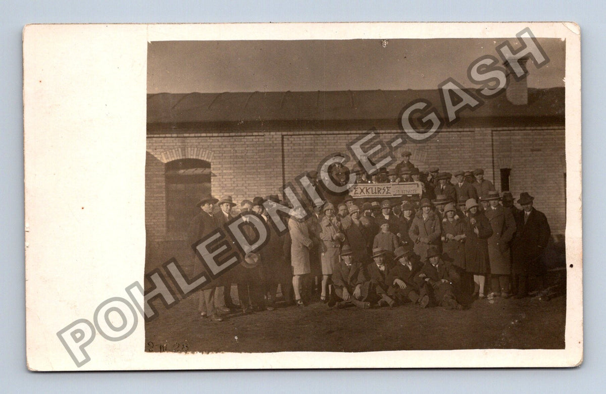 Pohlednice Exkurze Carborundum Electrite H. Benáthách 1928 (M40371)