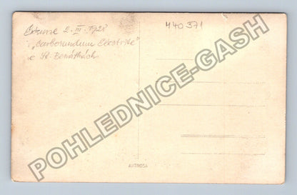 Pohlednice Exkurze Carborundum Electrite H. Benáthách 1928 (M40371)