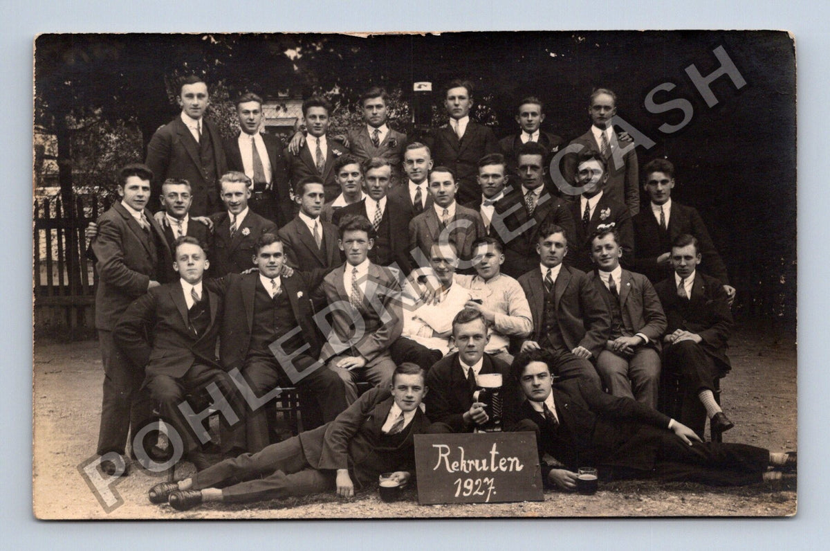 Pohlednice Rehruten 1927 skupinová fotografie (M40379)