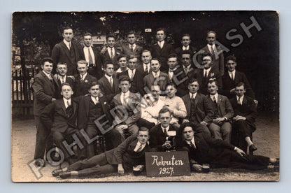 Pohlednice Rehruten 1927 skupinová fotografie (M40379)