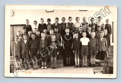 Pohlednice IV. třída chlapecká obecné školy Benešov Písek (M40383)