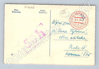 Pohlednice Praha Hradčany Mariánský sloup (M4043)