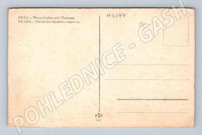 Pohlednice Praha Václavské náměstí s muzeem (M4047)
