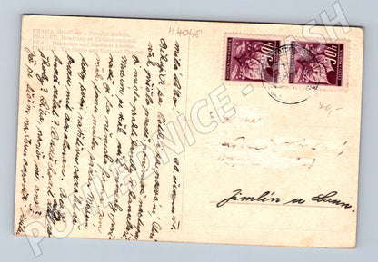 Pohlednice Praha Hradčany a Národní divadlo (M4048)