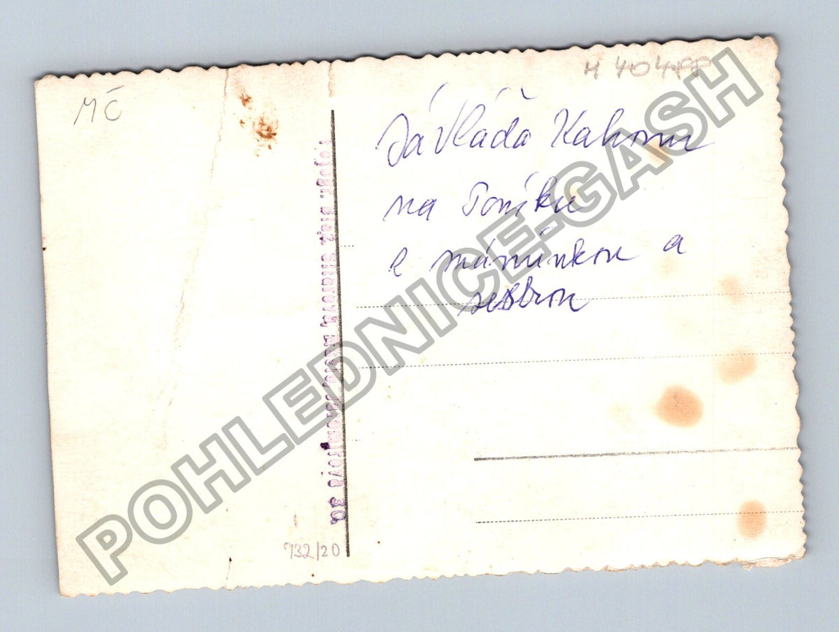 Stará fotografie Vláďa Nahom na poníku s maminkou a sestrou (M40488)