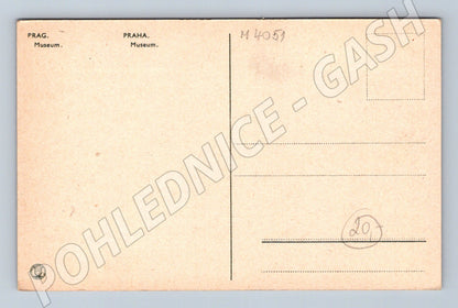 Pohlednice Praha Národní muzeum a sv. Václav (M4051)