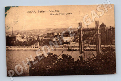 Pohlednice Praha Most Františka Josefa Belveder (M4053)