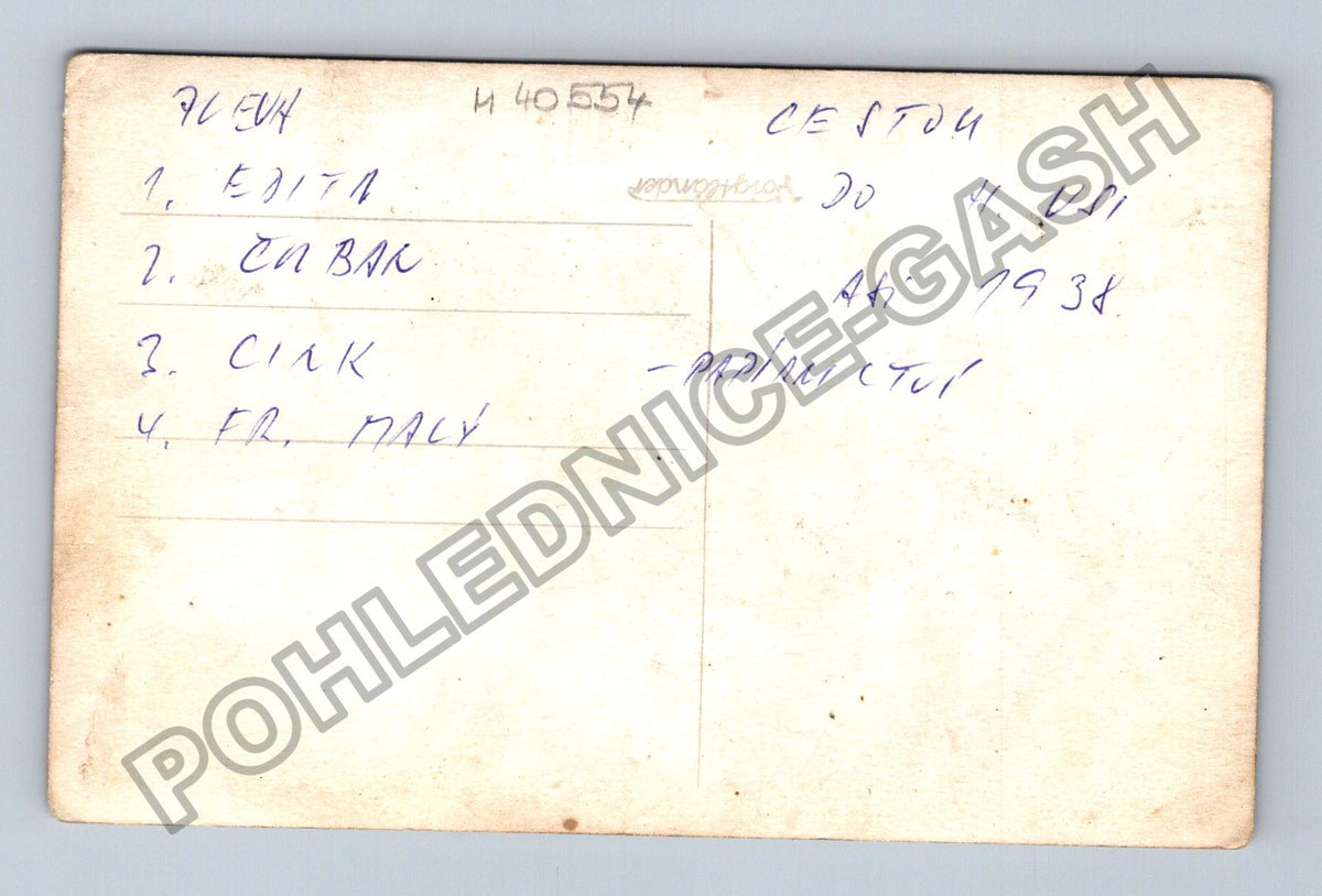 Stará fotografie Cestou skupina lidí 1938 (M40554)
