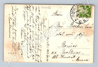 Pohlednice Praha Smíchov nábřeží a most Palackého (M4056)