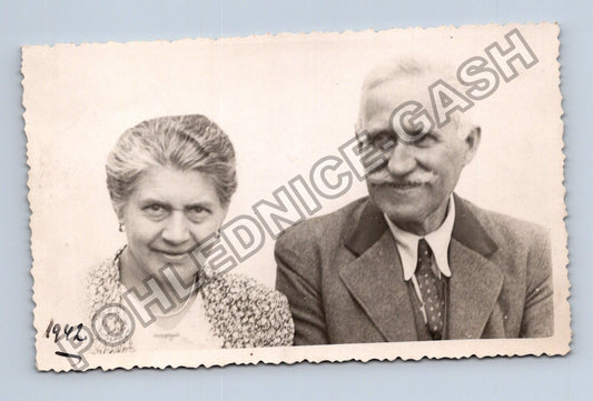 Pohlednice portrét starší pár 1942 (M40568)