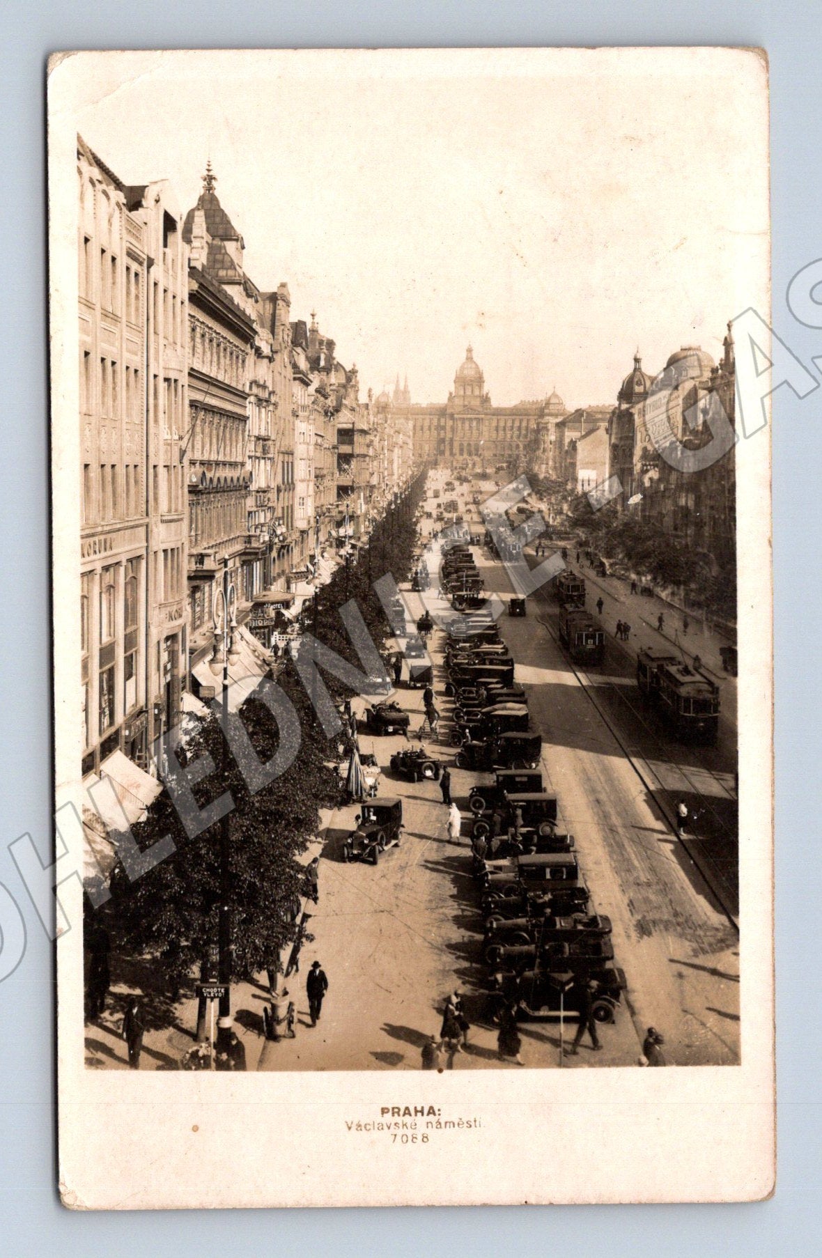 Pohlednice Praha Václavské náměstí historický motiv (M4058)