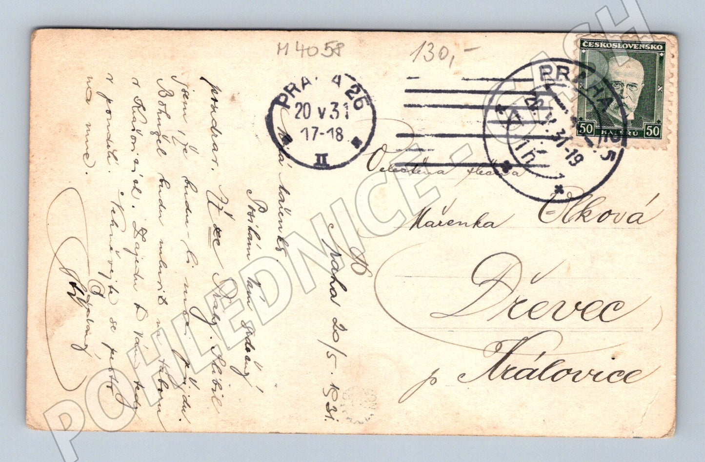 Pohlednice Praha Václavské náměstí historický motiv (M4058)