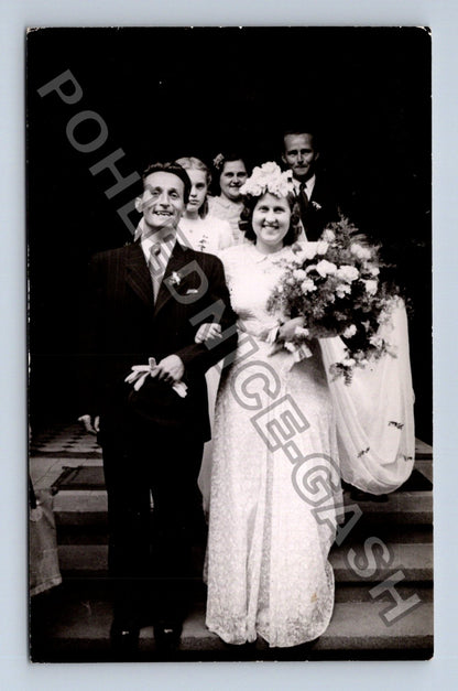 Stará fotografie Filmice svatba manželé Haladovi 1948 (M40581)
