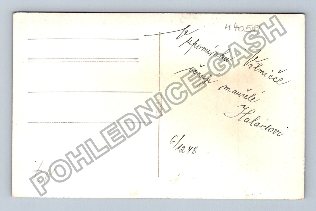 Stará fotografie Filmice svatba manželé Haladovi 1948 (M40581)