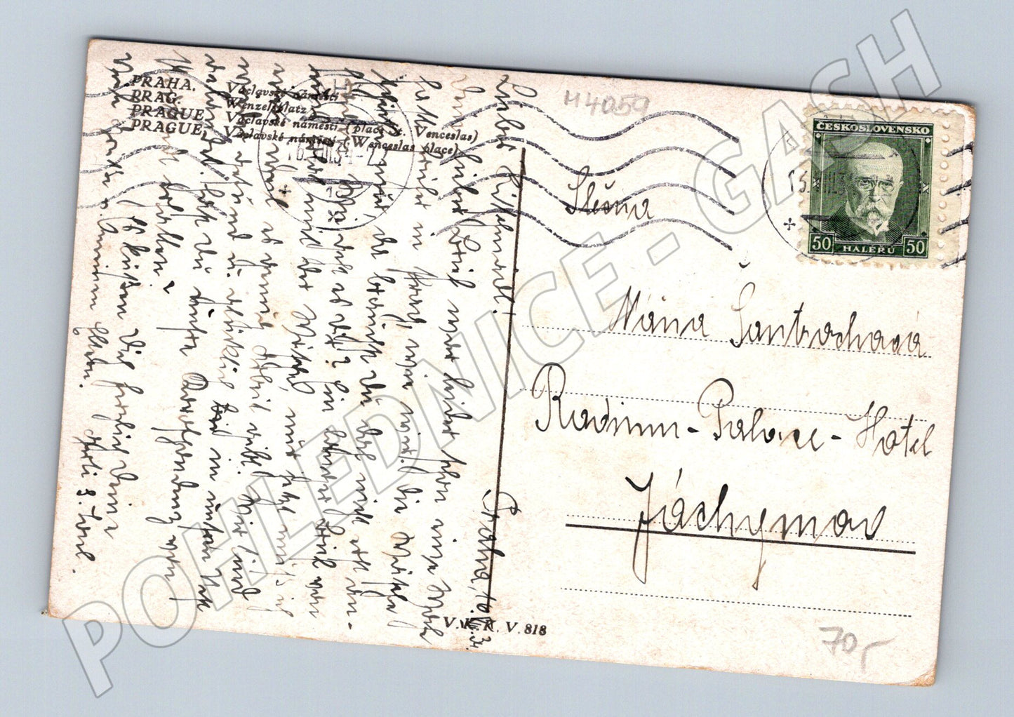 Pohlednice Praha Václavské náměstí historický motiv (M4059)