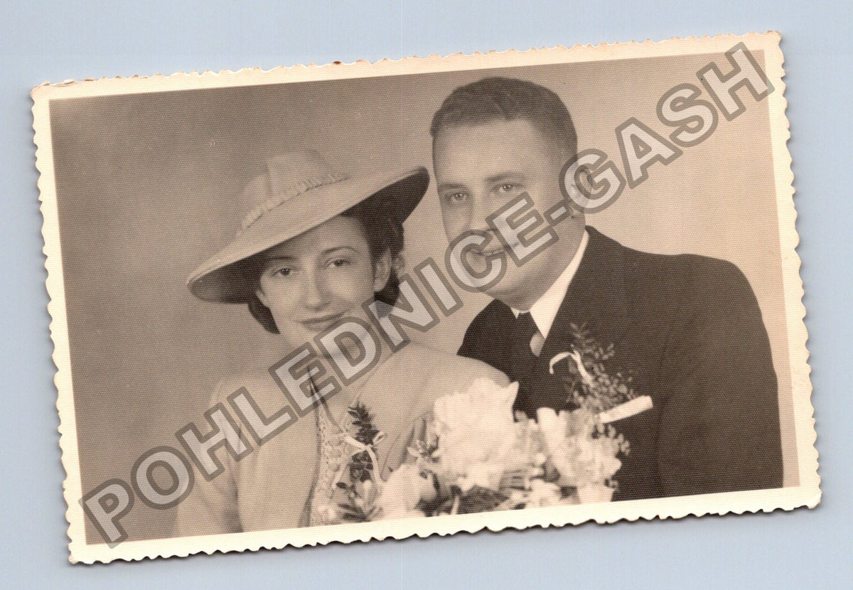 Stará fotografie Svatební pár studio (M40597)