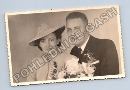 Stará fotografie Svatební pár studio (M40597)