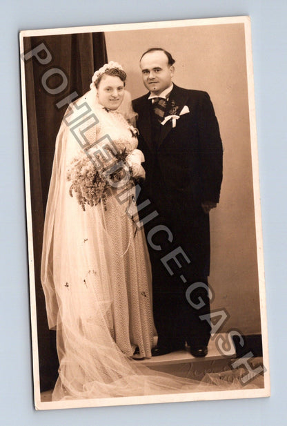Pohlednice Svatební fotografie Novákovci 1940 (M40601)