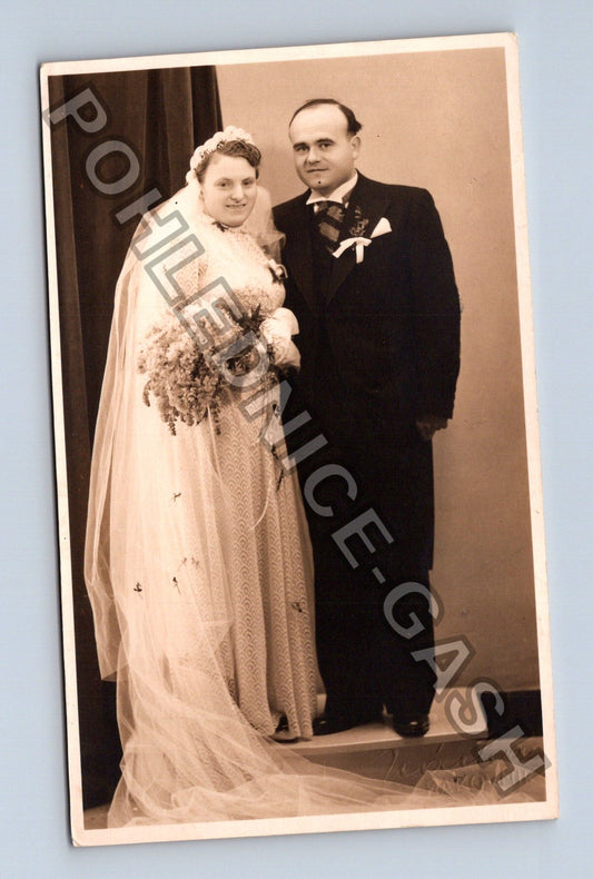 Pohlednice Svatební fotografie Novákovci 1940 (M40601)