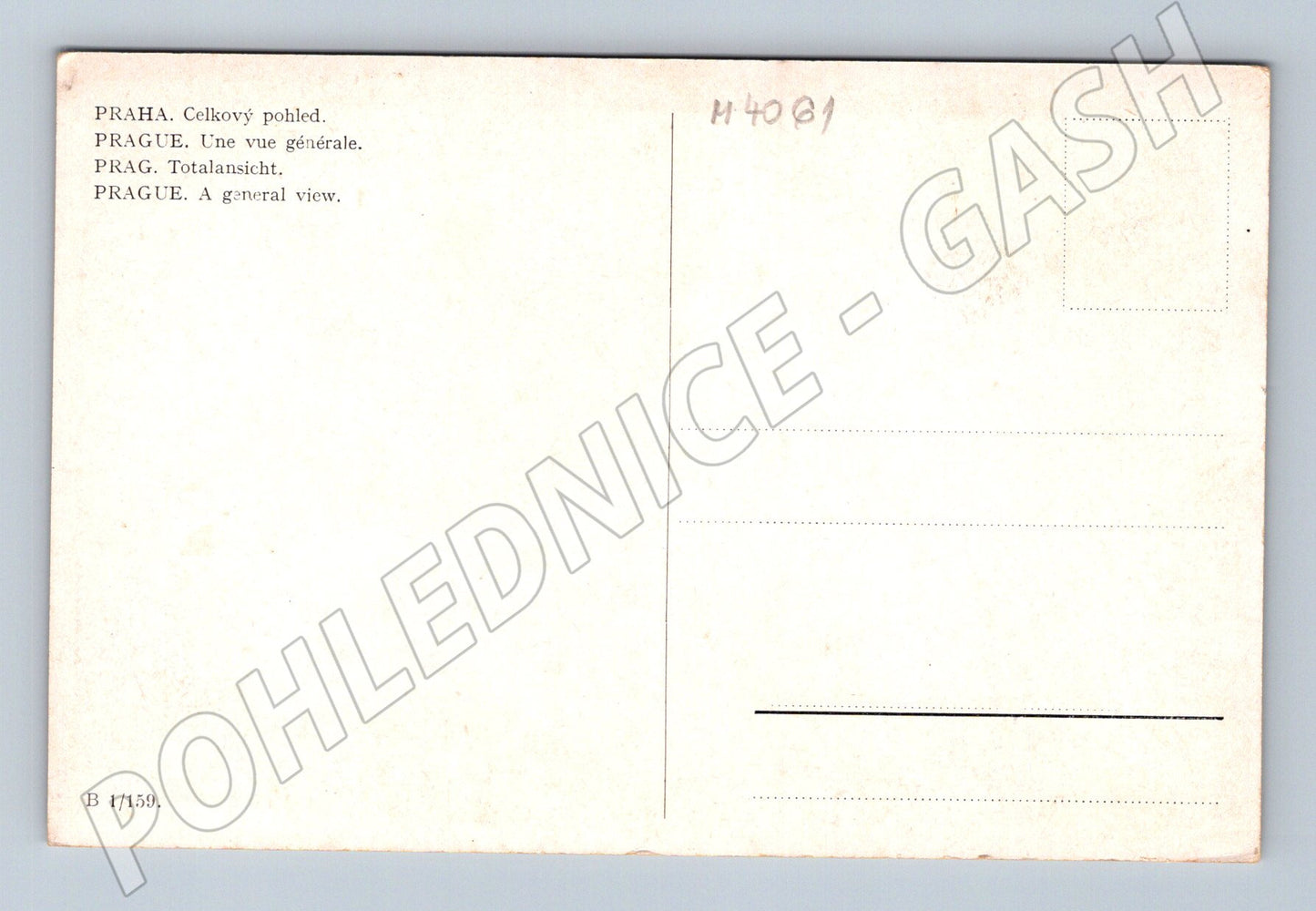 Pohlednice Praha celkový pohled historický motiv (M4061)