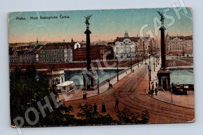 Pohlednice Praha most Svatopluka Čecha 1923 motiv (M4062)