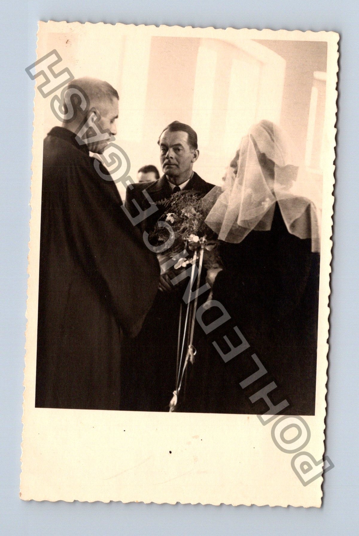 Stará fotografie Poděbrady svatba ženich nevěsta (M40632)