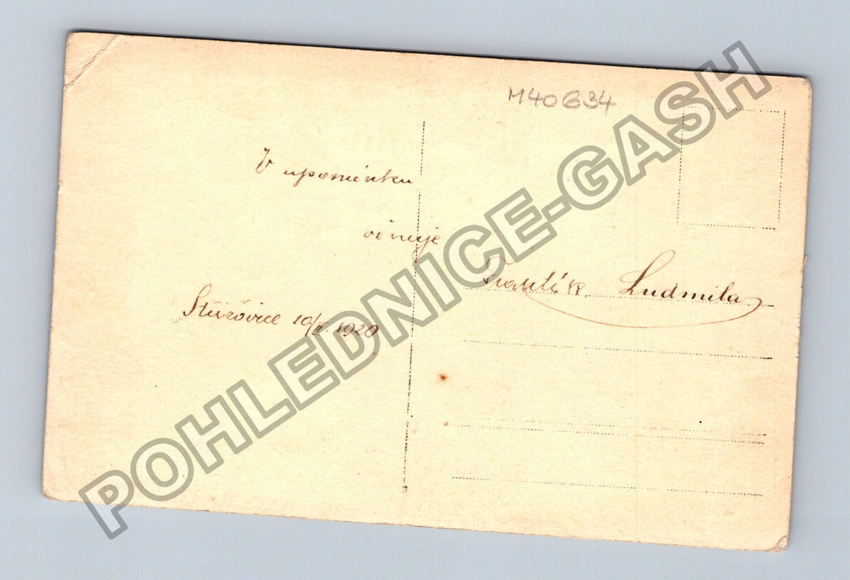Pohlednice Svatební fotografie Štiřovice 1920 (M40634)