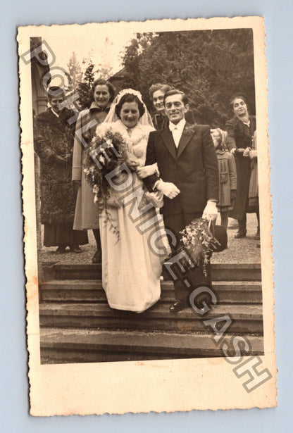 Svatební fotografie nevěsta ženich rodina (M40646)