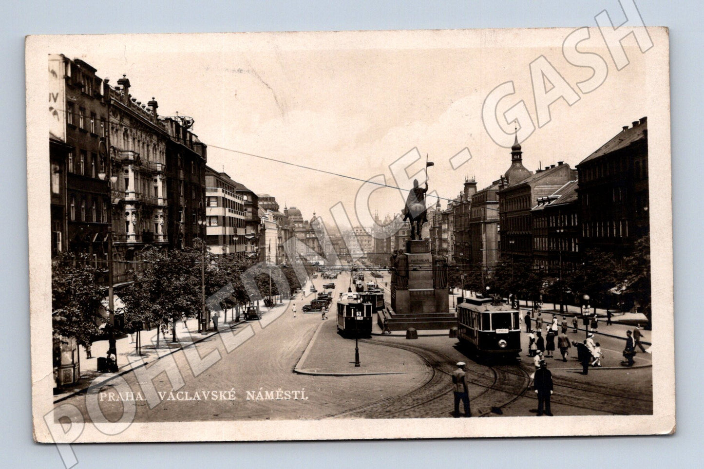Pohlednice Praha Václavské náměstí historický motiv (M4065)