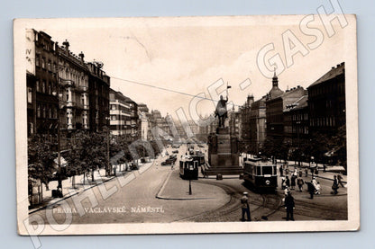 Pohlednice Praha Václavské náměstí historický motiv (M4065)