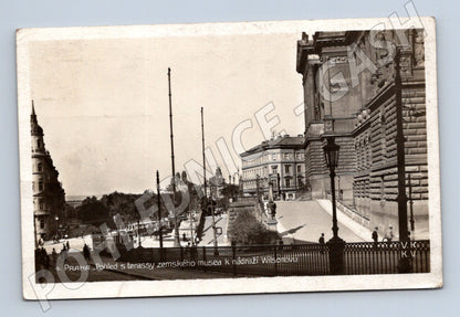 Pohlednice Praha výhled na Wilsonovo nádraží 1923 (M4066)