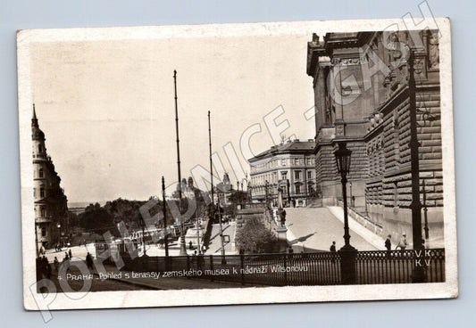 Pohlednice Praha výhled na Wilsonovo nádraží 1923 (M4066)