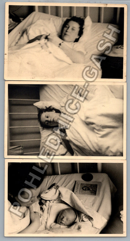 Stará fotografie Žena s novorozencem 1945 (M40664)