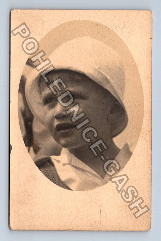 Stará fotografie Dítě v čepci portrét (M40667)