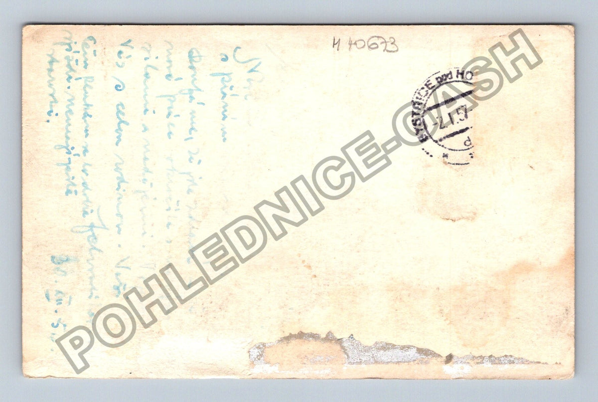 Pohlednice Zimní krajina Bystřice pod Hostýnem 1957 (M40673)