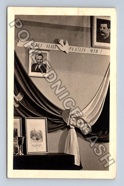 Stará fotografie Buduj vlast posílíš mír ROH 1957 (M40676)