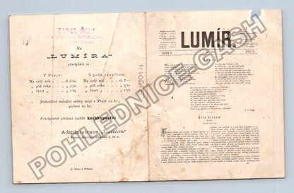 Starý časopis Lumír ročník XI a XII inzerát (M40685)
