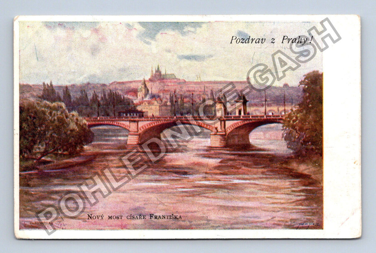 Pohlednice Praha Nový most císaře Františka (M40693)