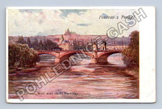 Pohlednice Praha Nový most císaře Františka (M40693)