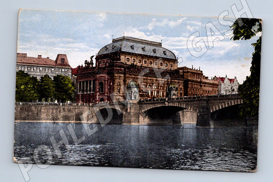 Pohlednice Praha Národní divadlo kolorovaný motiv 1925 (M4070)