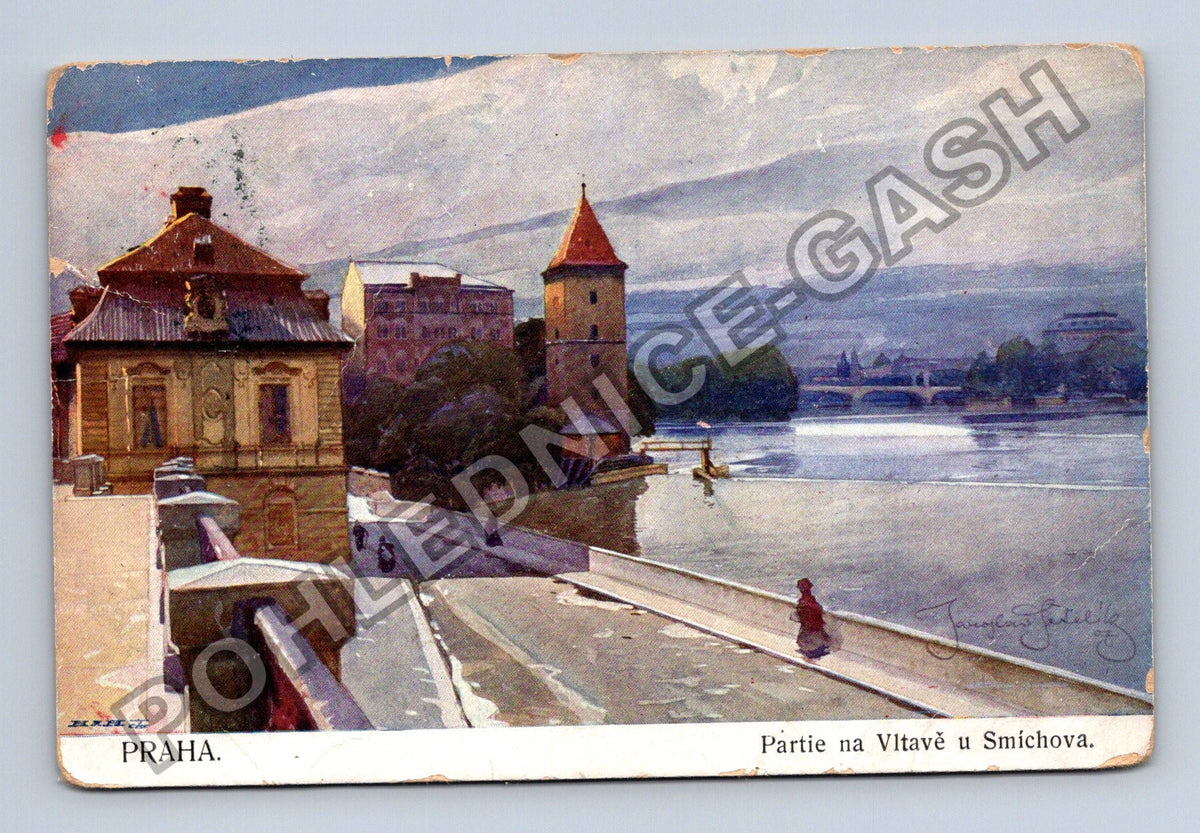 Pohlednice Praha Partia na Vltavě u Smíchova (M40702)