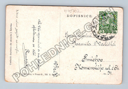 Pohlednice Praha Partia na Vltavě u Smíchova (M40702)