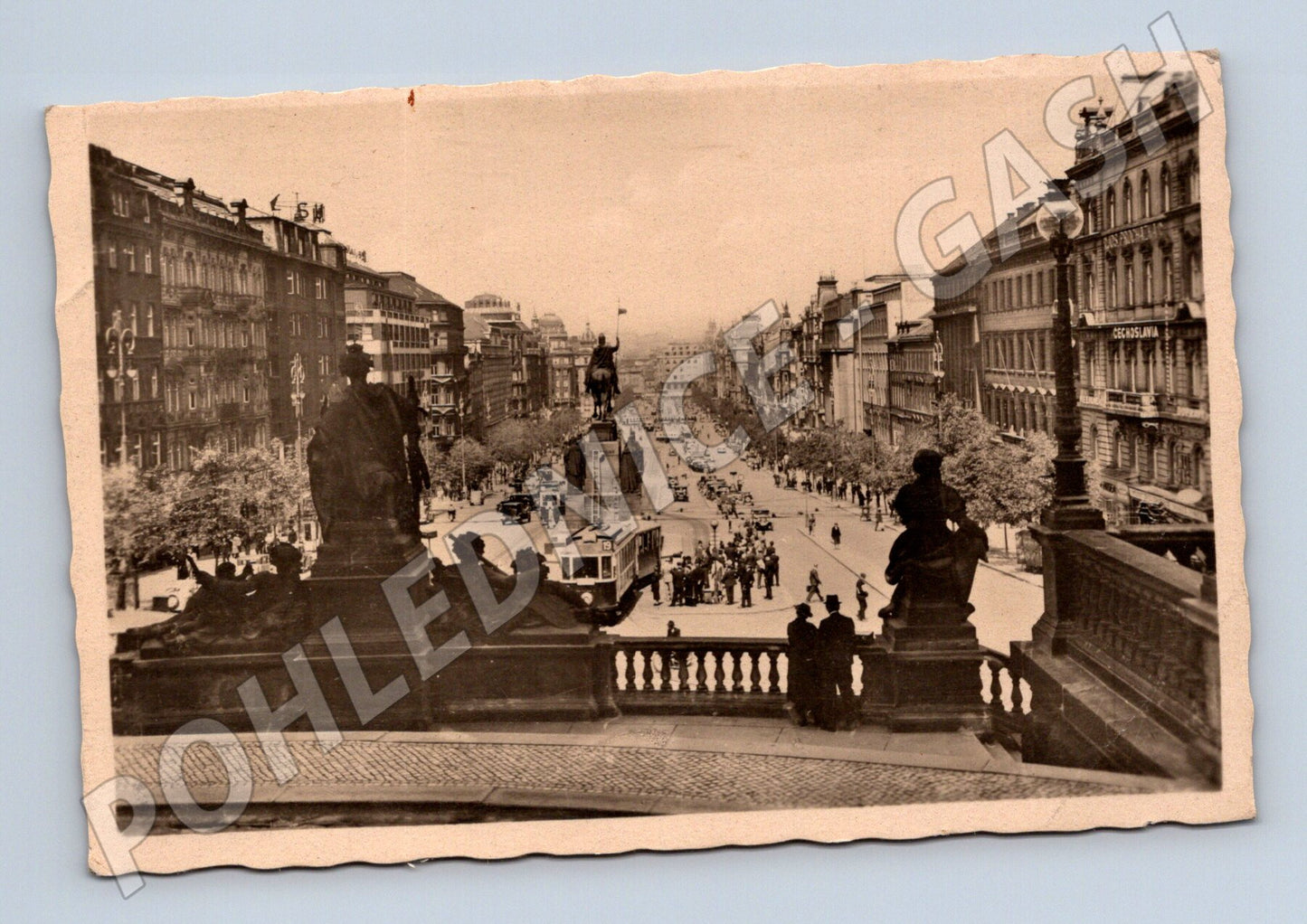 Pohlednice Praha Václavské náměstí 1949 motiv (M4071)