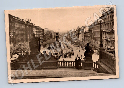 Pohlednice Praha Václavské náměstí 1949 motiv (M4071)