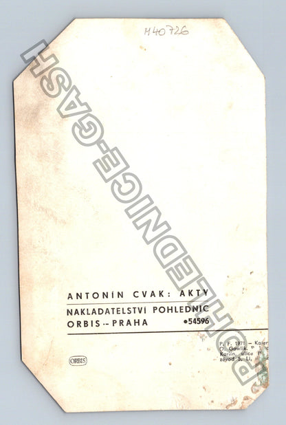 Pohlednice Antonín Cvak Akty žena s kytarou (M40726)