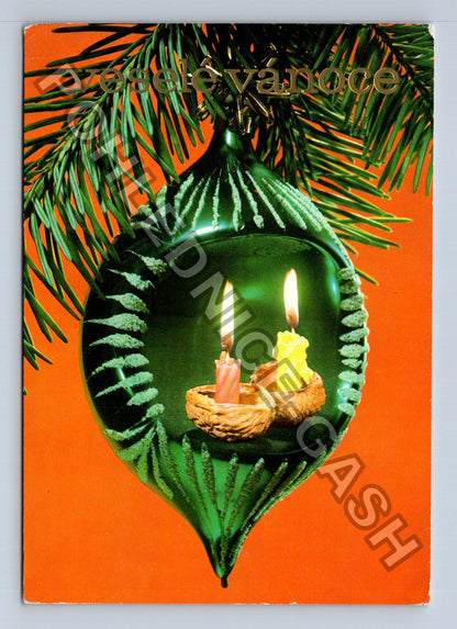 Pohlednice Veselé Vánoce sváteční motiv 1979 (M40746)