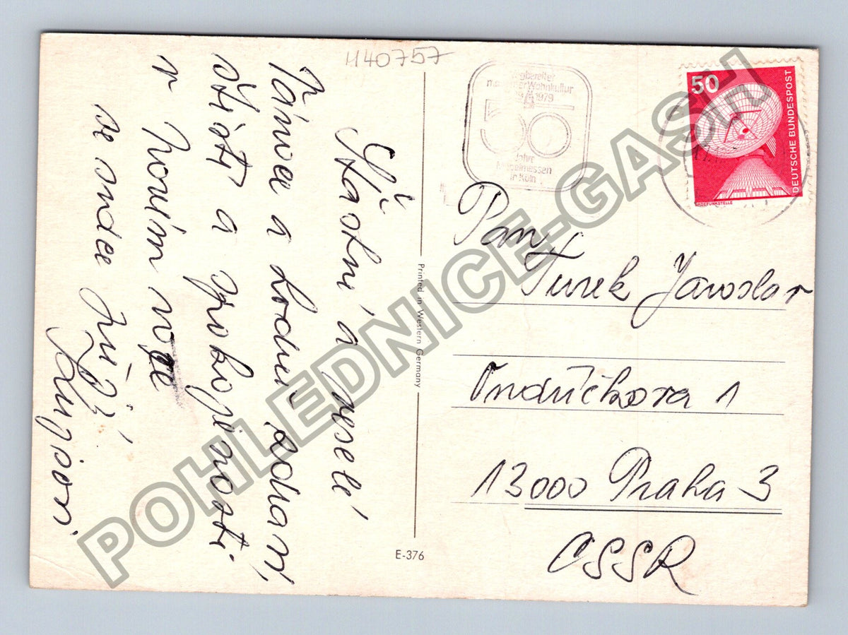 Pohlednice Německo Vánoce svíčka hvězda 1973 (M40757)