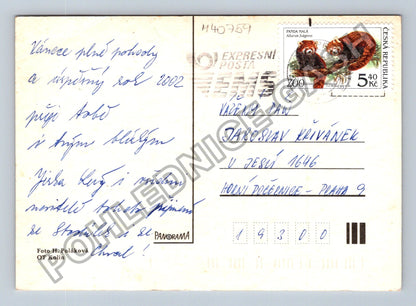 Pohlednice Veselé Vánoce jmelí a ovoce 2002 (M40759)