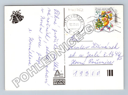 Pohlednice Vánoční přání Veselé Vánoce Šťastný Nový Rok (M40762)