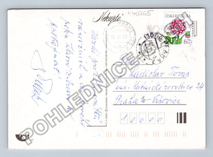 Pohlednice Veselé Vánoce zátiší s ovocem a svíčkami 2003 (M40765)